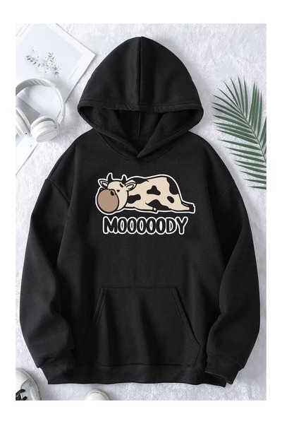 DAXİS Sportwear Company Mooody Printed Hooded Sweatshirt