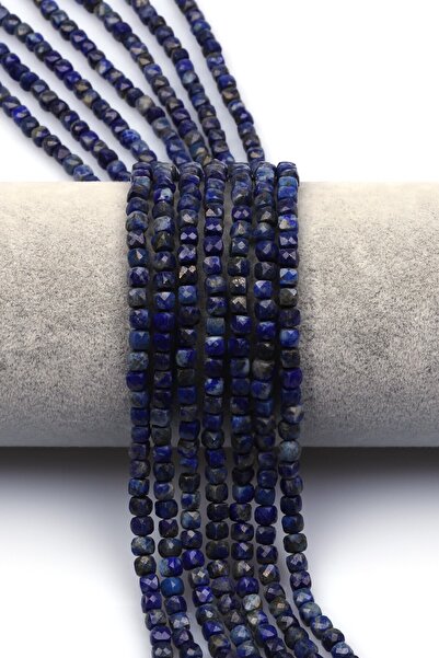 Alibaba Doğaltaş Lapis Lazuli Doğal Taş Dizi 4 mm Küp Kesim - DZ-1488