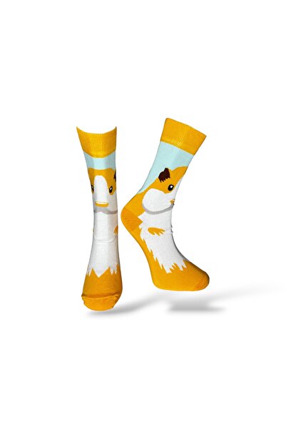 Mevo Single Unisex Hamster Patterned Socks