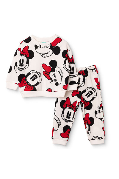 Disney Kız Bebek Lisans Eşofman Takımı Lisans Baskılı Bisiklet Yaka Long Slee...