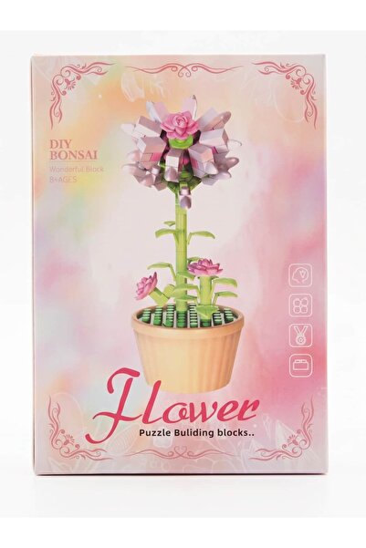 Lama Store Bricks Puzzle Botanik Çiçek Yapboz - Yapay Çiçek Buketi Mini Blok ...