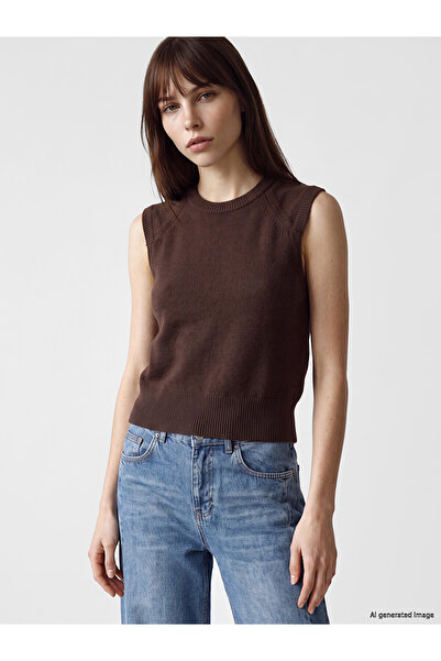 LC Waikiki Lcw Vision Brown Crew Neck Women's Knitwear Sweater