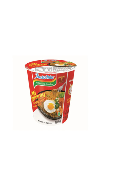 İndomie Mixed Mi Goreng Instant Cup Fried Noodles,(75gm x Pack of 3) x 6