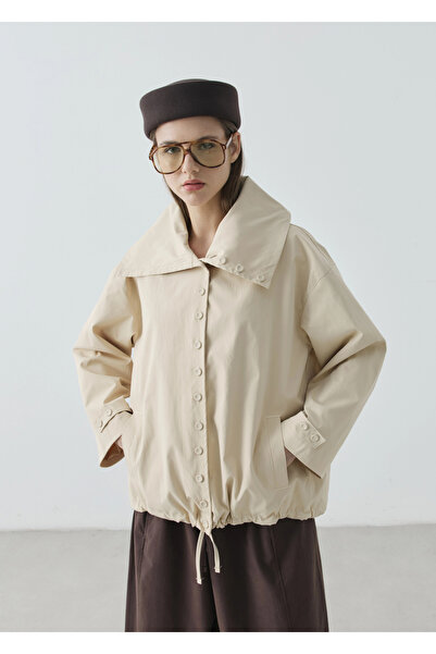 MODA AKSA 1235 YAKALI BOMBER CEKET SARI