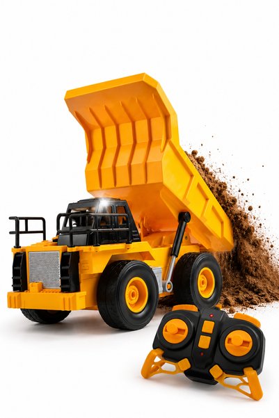 craftivio Uzaktan Kumandalı Damperli Kamyon Oyuncak Şarjlı 2.4 GHz RC İş Maki...