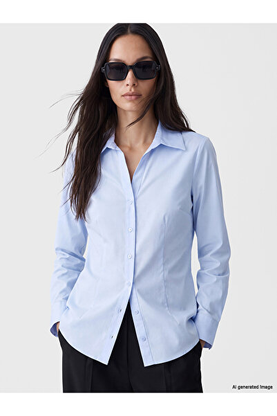 LC Waikiki Lcw Everyday Blue Regular Fit Women's Shirt