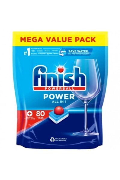 Finish Tablete All in One pentru spălarea vaselor, 80 bucăți