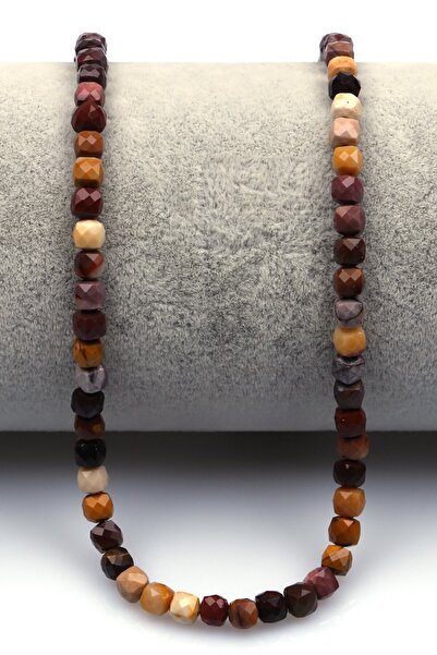 Alibaba Doğaltaş Mookaite Jasper Doğal Taş Dizi 4 mm Küp Kesim - DZ-1489