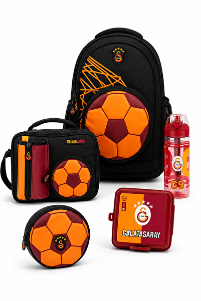 Galatasaray Lisanslı Futbol Temalı 5’li Okul Seti – Okul Çantası + Beslenme Ç...