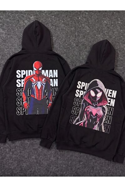 macklin Lover - Friend Couple Combination Spider Man and Gwen Back Printed Sp...
