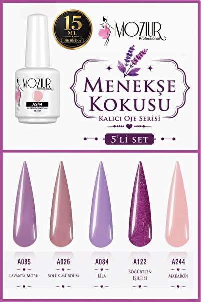 MOZIUR Menekşe Kokusu Kalıcı Oje Serisi 15ml Büyük Boy