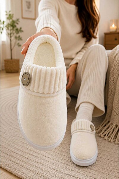 Slipcat Women's Button Detailed, Soft, Plush House Slippers, High Thick Sole ...
