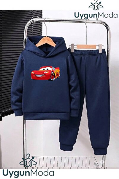 UygunModa RED CAR Lightning Bolt imprimat, cu glugă, interior gros din bumbac...