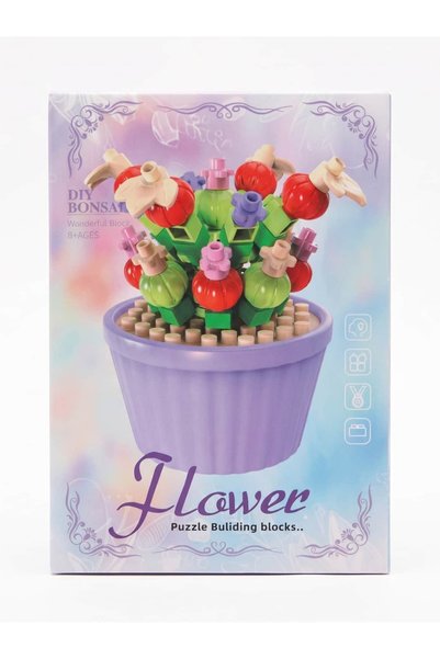 Lama Store Bricks Puzzle Botanik Çiçek Yapboz - Yapay Çiçek Buketi Mini Blok ...