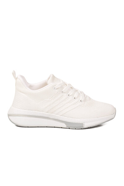 WALKWAY White Anorak Knitted Lace-Up Lightweight Comfortable Sole Unisex Casu...