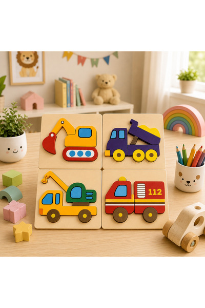 Genel Markalar 3D Baskı Araçlar Puzzle Seti – Eğitici Çocuk Oyuncağı