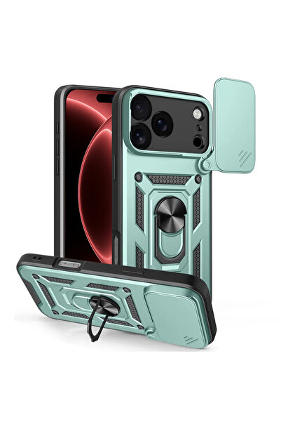 KleVero Phone Case for iPhone 18 Pro, CamShield Series, Green