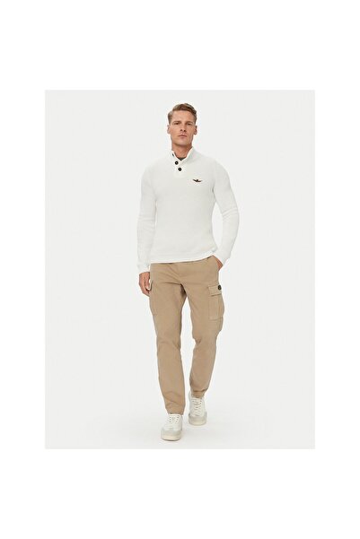 Aeronautica Militare Pulovere - Alb - Buton placket