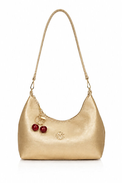 cantamella Cherry Charm Gift Gold Color Shoulder Bag Stylish Shoulder and Han...