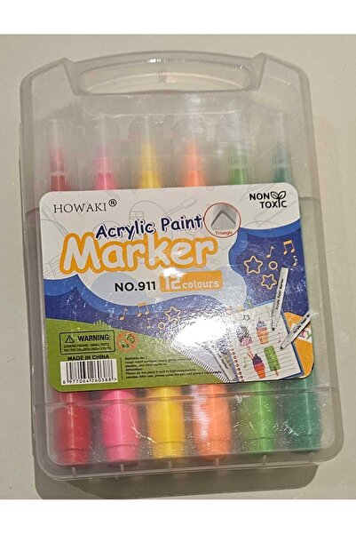No branded ACRYLIC PAINT MARKER 12 COLOURS