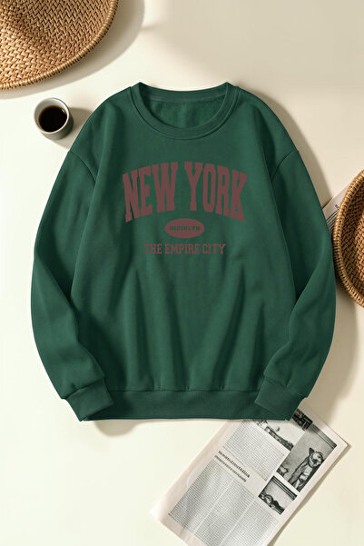 uyguntarz Unisex New York Empire Printed Crew Neck Sweatshirt