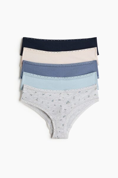 H&M 5'li Pamuklu Hipster Külot