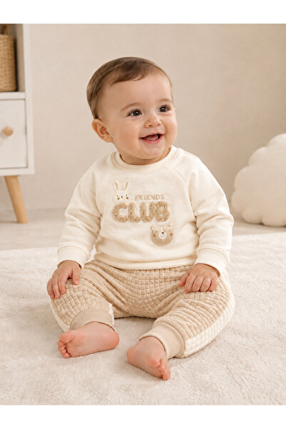 Caramell 3-18 Months Fri̇ends Double Set - Beige