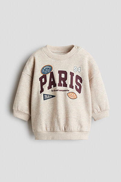H&M Baskılı Sweatshirt