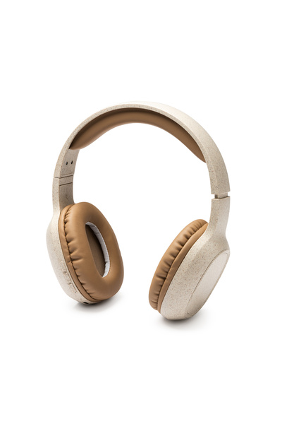 STAMINA Căști wireless Bluetooth NORBY, pliabile, radio FM, fibră de grâu, bej