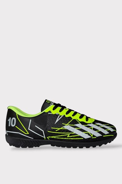 Jagulep Men's Football Turf Field Shoes Black - Yellow