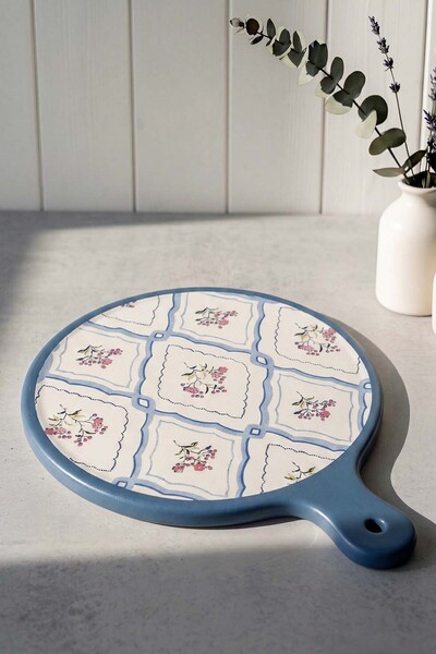 Rivaİstanbul Floral Waves Cheese Presentation Plate 26 cm