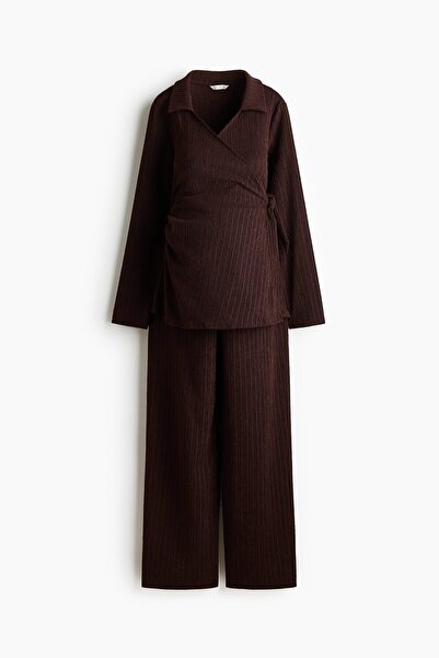 H&M MAMA 2 Parçalı Tekstüre Jarse Set