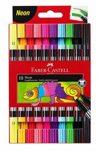 Faber Castell ÇİFT TARAFLI NEON KEÇELİ 10 LU