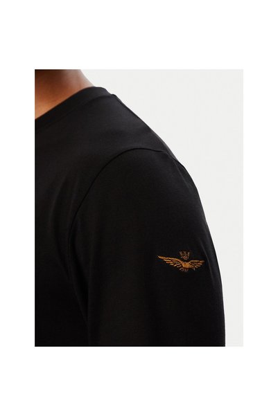 Aeronautica Militare Bluză cu mânecă lungă pentru bărbați 262TS2571UJ00641 Negru