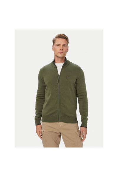 Aeronautica Militare Cardigan bărbătesc 262MA1632UL00506 Kaki