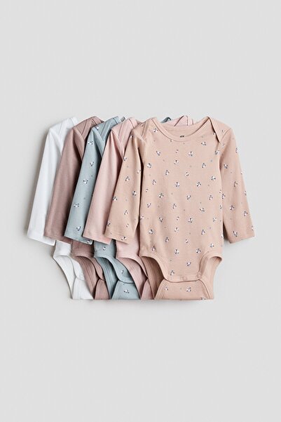 H&M 5'li Zarf Yakalı Body