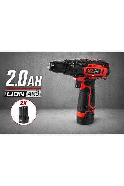 Ke2220dm-db 12v/2ah. Çift Akülü Li-ion Şarjlı Darbeli Matkap