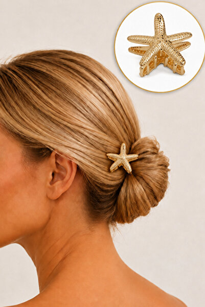 Trend Mixs Women's Gold Starfish Figured Metal Hairpin Buckle Stylish Hair Ac...