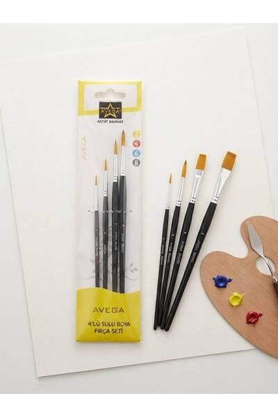 tüftürük 4-Piece Watercolor Brush Set
