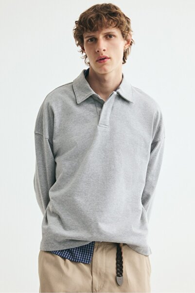 H&M Uzun Kollu Polo Üst Oversized Fit