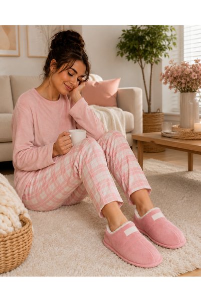 MOON CLOUD Unisex Sıcak Tutan Rahat Peluş Kapitone Ev Terliği Ev Botu Kışlık Yumuşak Taban Ev Botu ZYN263