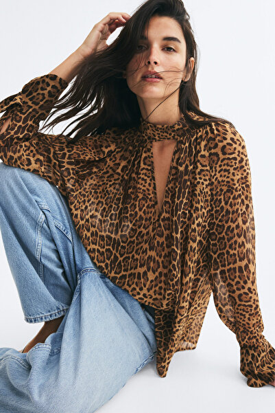 H&M Şal Yakalı Bluz