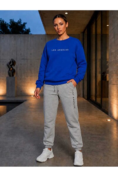 Gutsy Zero Collar Sweat Suit Set 2-Piece Sports Suit Women Men Unisex Model