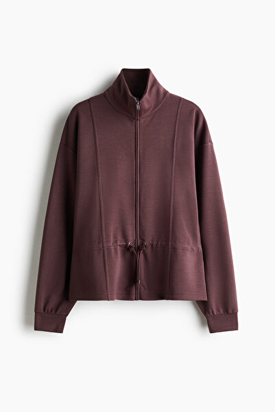 H&M Peplumlu ve Fermuarlı Sweatshirt