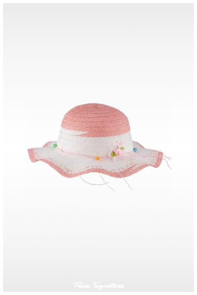 PIECE SIGNATURE Girl's Straw Hat (Age 5-9)