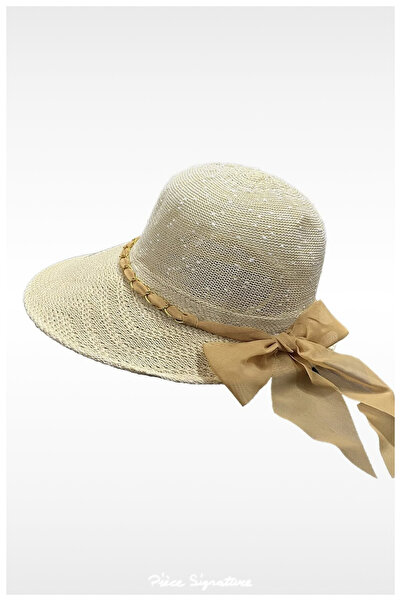 PIECE SIGNATURE Women's Sunshade Sun Hat with Wide Brim Mercerized Beach Hat ...