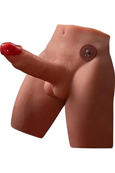 Realistik İleri Geri Hareketli Penisli Anal Girişli Gerçekçi Erkek Kalça Mastürbatör 4.1 Kg