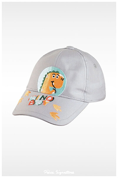 PIECE SIGNATURE 100% Cotton Dinosaur Embroidered Hat for Babies (0-18 Months)...