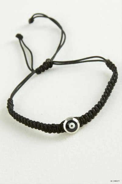 ZERO LAND CONCEPTA Nazar Macramé Cord (162708) Bracelet, Black