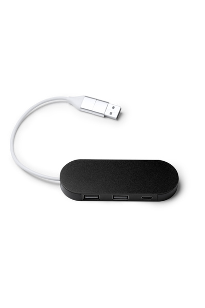 STAMINA Hub USB DORIAN, 3 porturi USB-A/USB-C, negru